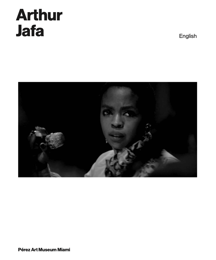 Arthur Jafa Gallery Notes: English
